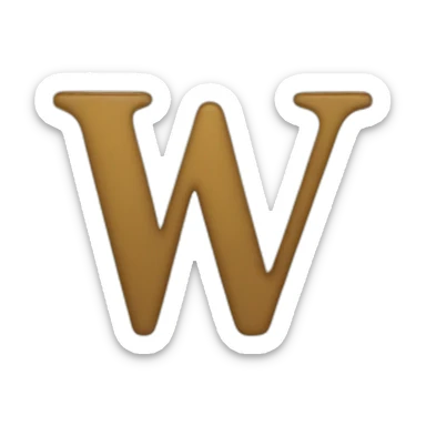 letter W sticker