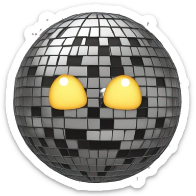 bow disco ball sticker
