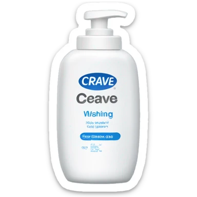 cerave washing foam bottle sticker