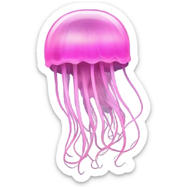 Pink jellyfish ￼ sticker