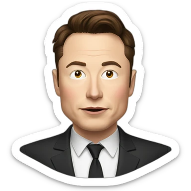 Elon musk middle f i n g e r sticker