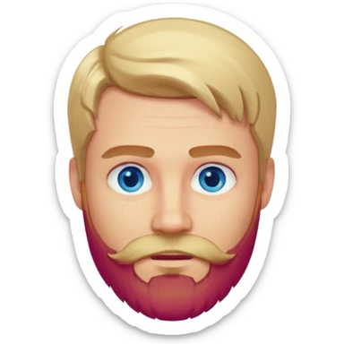 blond bearded man sticker