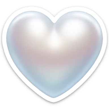 pearl heart sticker