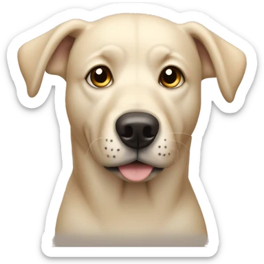light beige dog sticker