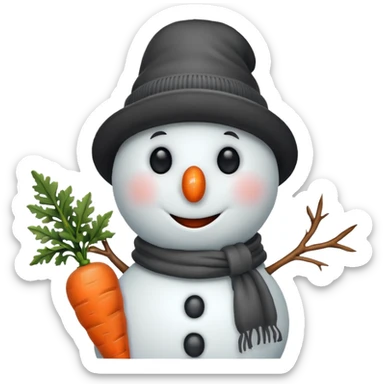 Winter Emoji snowman sticker
