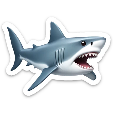 Shark with white heat sticker