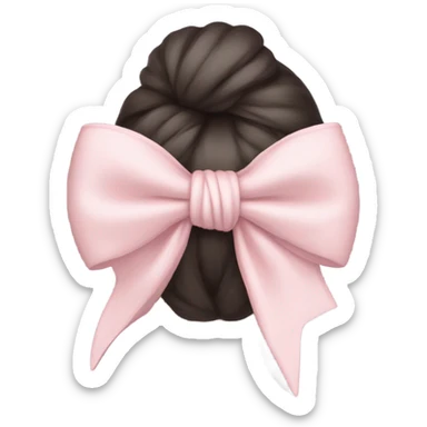 Pastel pink bow sticker