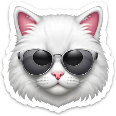 Cool cat wearing sunglasses, looking confident sticker