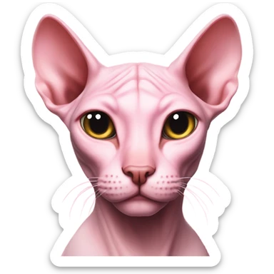 Pink sphinx cat shotting vodka sticker