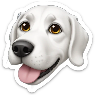White shnauzer dog sticker