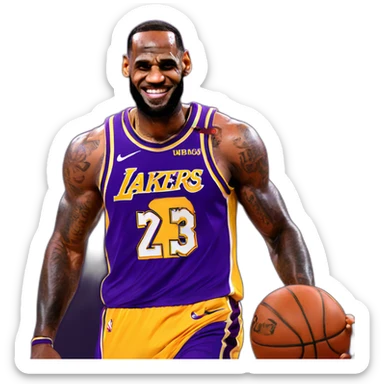 Lebron james lakers sticker