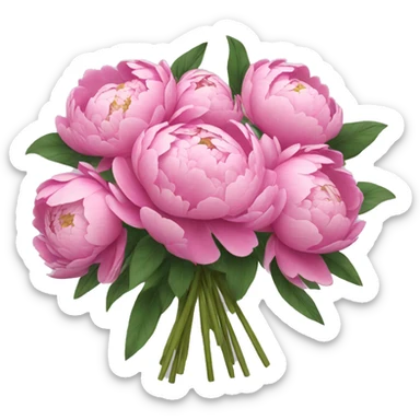 Peonies bouquet sticker