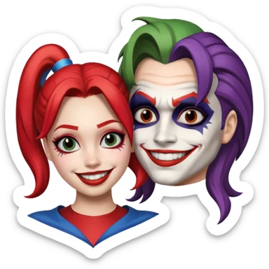 harley quinn and joker sticker