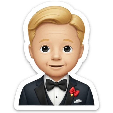 Mickey Rooney with suit with bow tie sticker