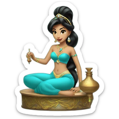 Princess Jasmine with a shisha sticker