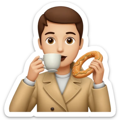 Simit içen çay sticker