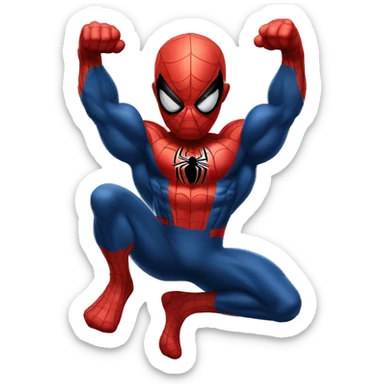 Spider-Man front double bicep sticker