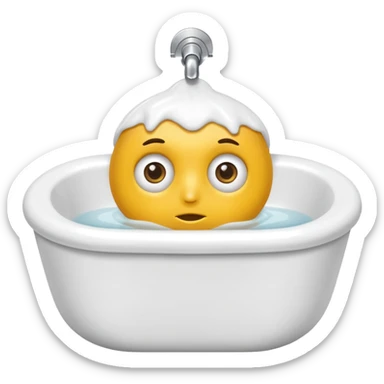 Hazme un baño con cabeza de humano sticker