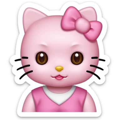 Hello kity con rosado sticker