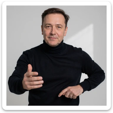 Vertical 2:3 photograph inspired by the reference image, featuring an elegant man in a black sweater, fasting theme. The man is doing morning stretching with natural light in a clean environment. Realistic style, clearly conveying the concept of fasting. sticker