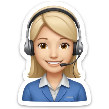 Customer calls, headphone or related  sticker