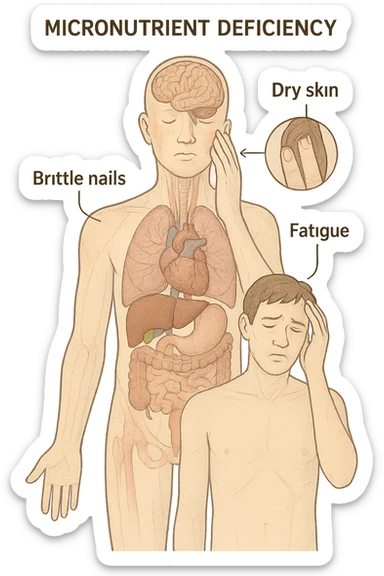 corpo umano in carenza di micronutrienti in italiano sticker