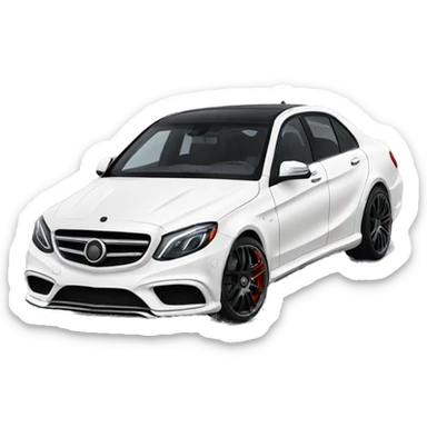 White car brabus sticker