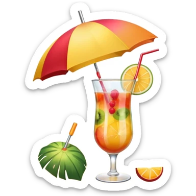beach coctail drink sticker