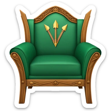 green arrow chair sticker