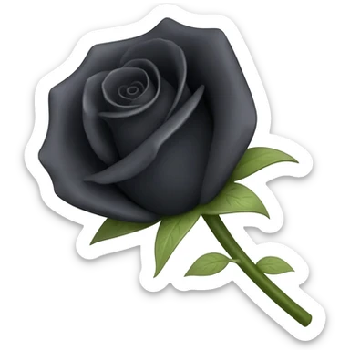 Rosa de color negro sticker