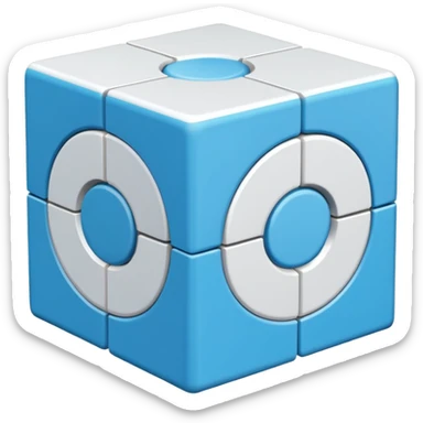 cross section　cube sticker