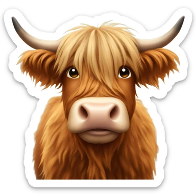 Highland cow sticker