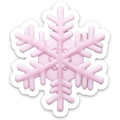 pastel pink snowflake  sticker