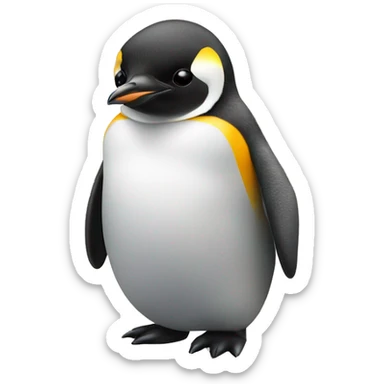 King penguin chick sticker