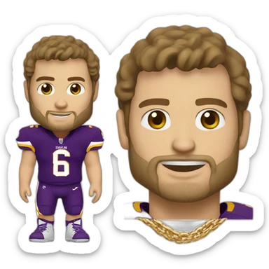 Kirk cousins with gold chains sticker