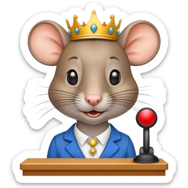 Queen rat working as receptionist sticker