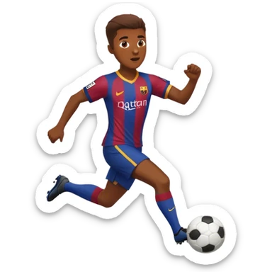 barca soccer player sprinting  sticker