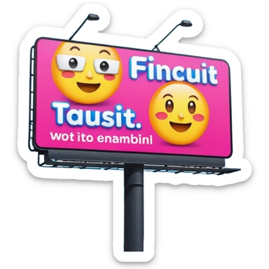 billboard ad sticker