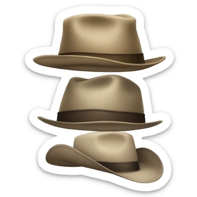 Two hats stacked sticker