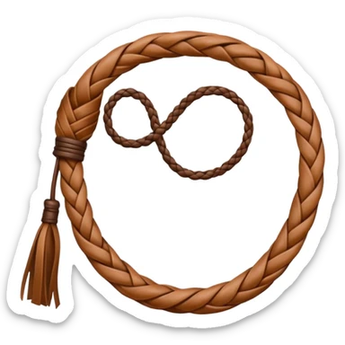 whip with only one strand  sticker