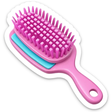 Cepillo de cabello rosa  sticker