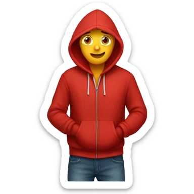 Red hoodie sticker