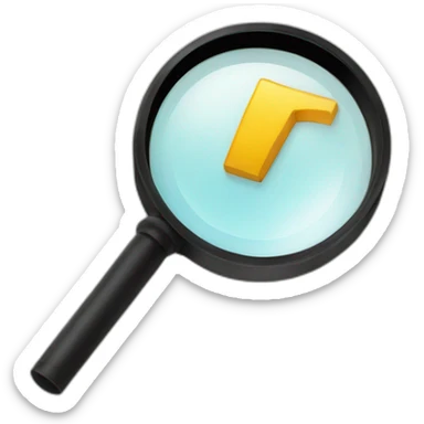 The letter W under a magnifier sticker