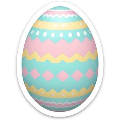 Pastel Pattern Easter Egg sticker