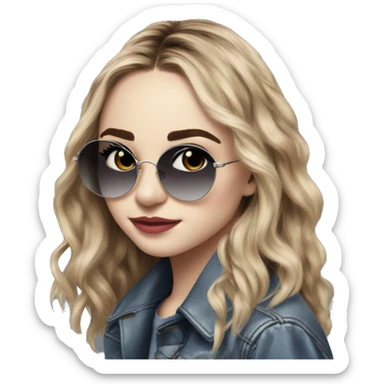 Sabrina Carpenter com óculos de grau estilo aviador  sticker