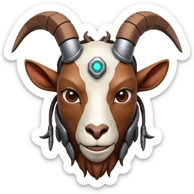 Cybernetic Goat(Ram) man sticker