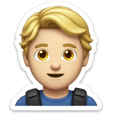 white boy gaming sticker