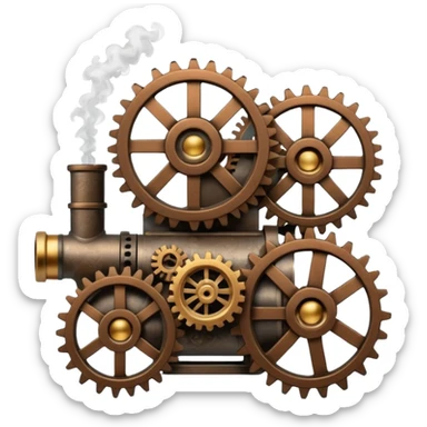 A cog smoking a cigarette sticker