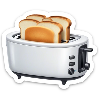 Toaster in a bathtub sticker