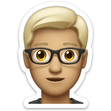 the photographer looks into the camera white. sticker